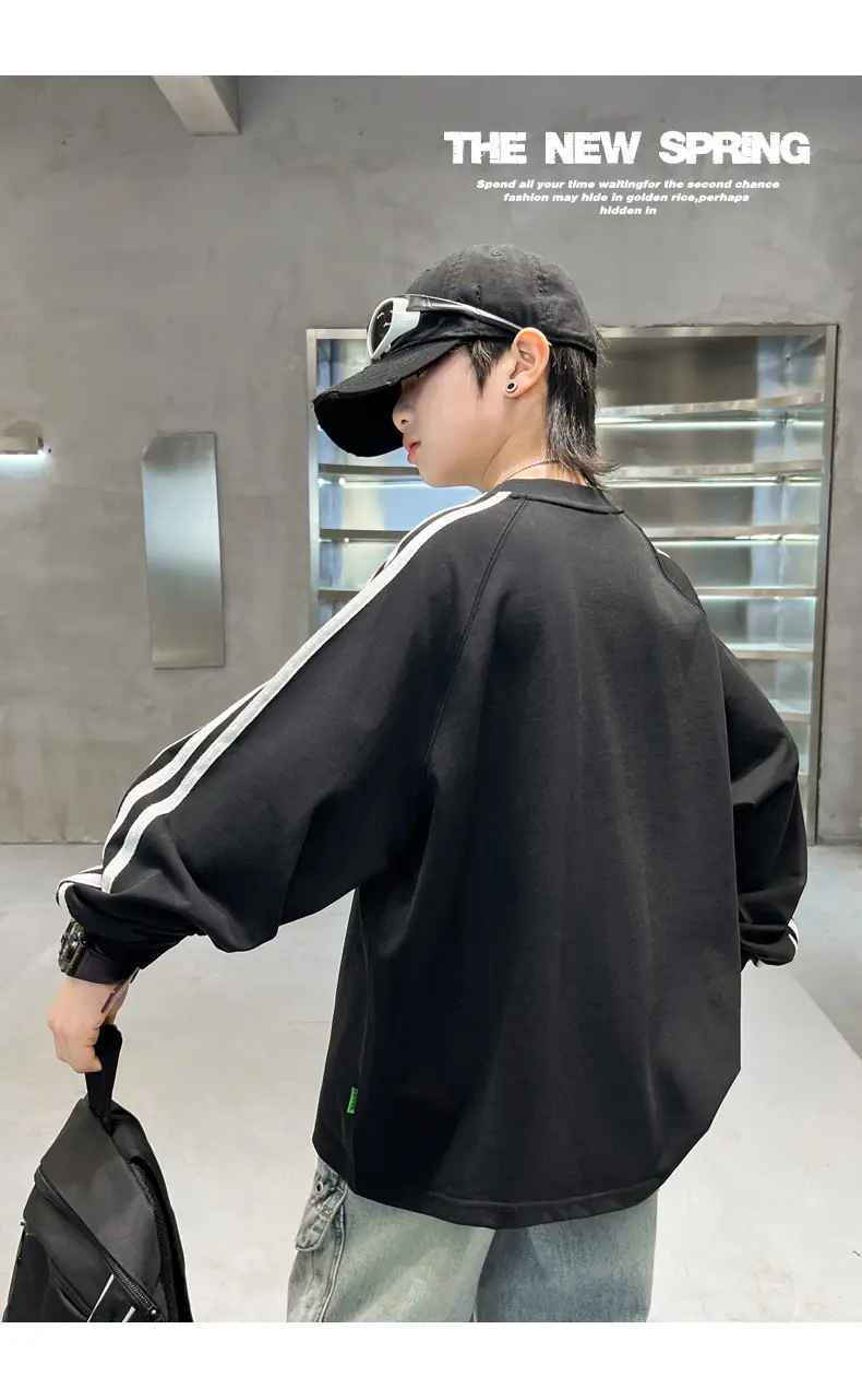 Boys White Long Sleeve T-Shirt Loose Fit Spring Autumn 2026 — feature 12