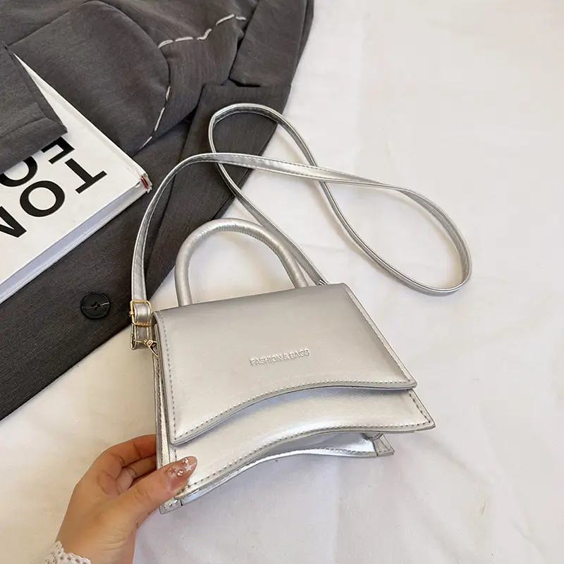 Women's Silver Shoulder Crossbody Handbag 2025 Spring - Image 6