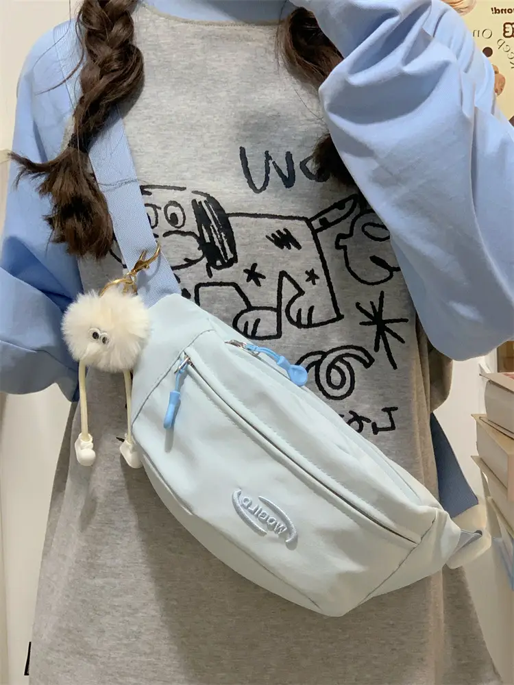 Sweet Cartoon Crossbody Bag for Women Light Blue — feature 27