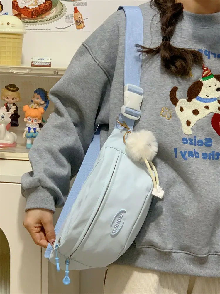 Sweet Cartoon Crossbody Bag for Women Light Blue — feature 30