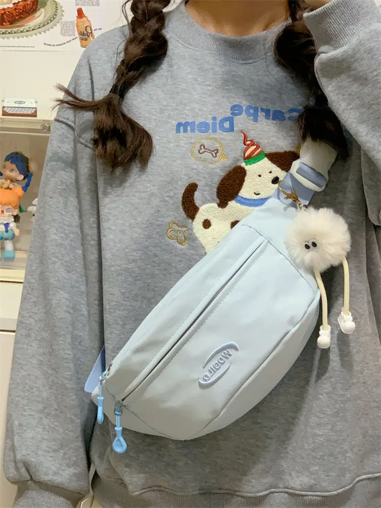 Sweet Cartoon Crossbody Bag for Women Light Blue — feature 31