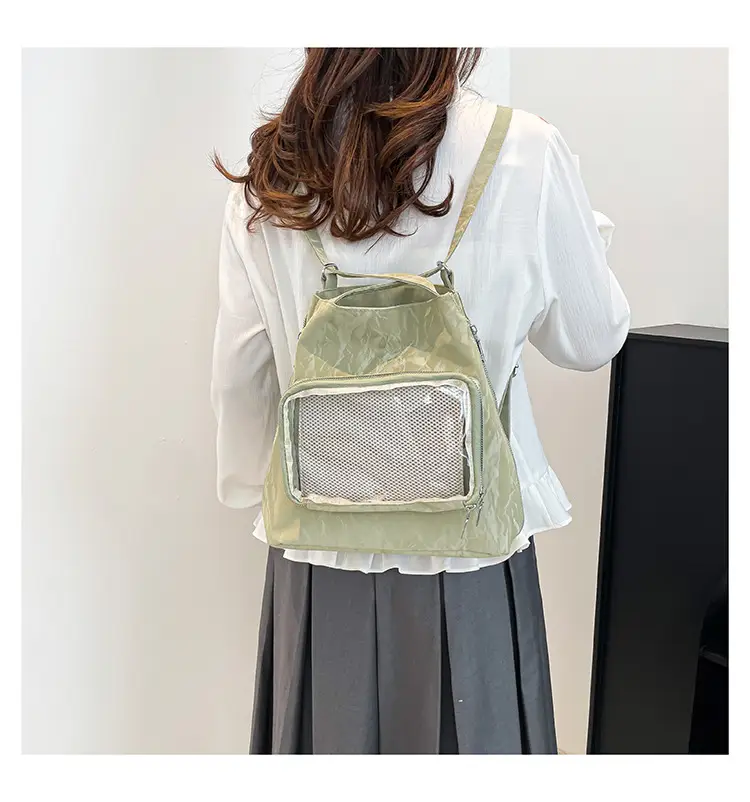 Pink Transparent Shoulder Bag for Students & Travel — feature 24