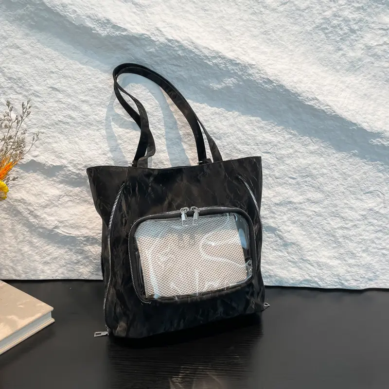 Pink Transparent Shoulder Bag for Students & Travel - Image 10