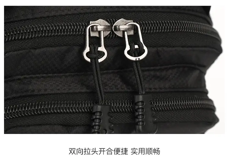 Men's Black Casual Travel Chest Bag Large Capacity — feature 23