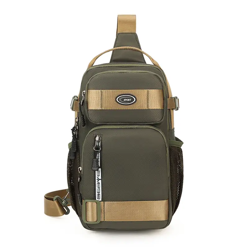 Men's Black Casual Travel Chest Bag Large Capacity - Image 3