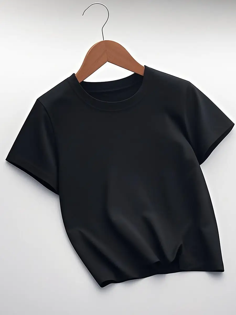Girls Boys Cartoon Cotton T-Shirts White Black - Image 18
