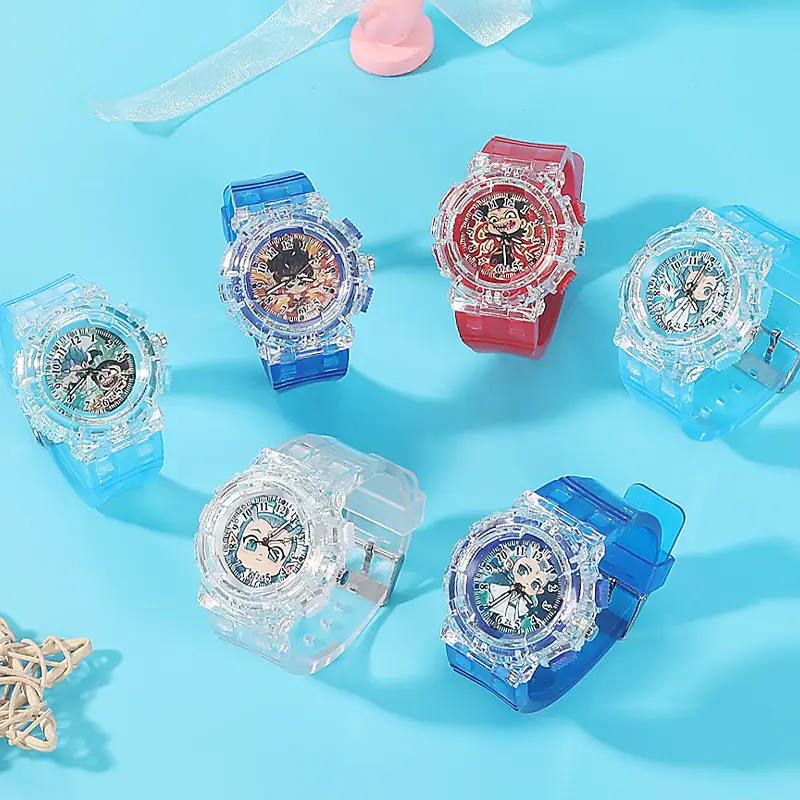 Nezha Cartoon Watch for Kids Blue Crystal Quartz - Image 9