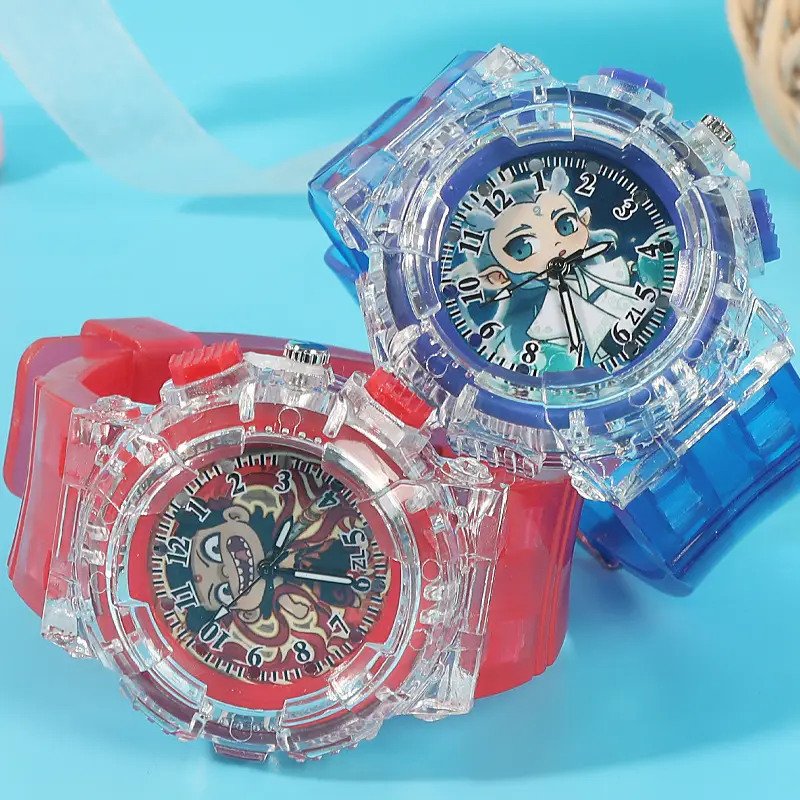 Nezha Cartoon Watch for Kids Blue Crystal Quartz - Image 10