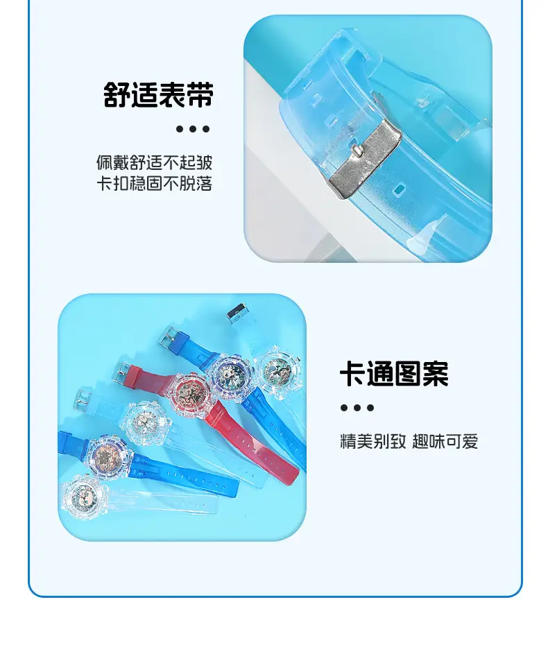 Nezha Cartoon Watch for Kids Blue Crystal Quartz — feature 11