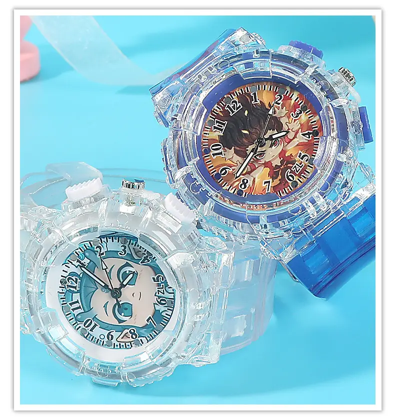 Nezha Cartoon Watch for Kids Blue Crystal Quartz — feature 14