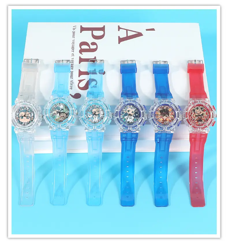 Nezha Cartoon Watch for Kids Blue Crystal Quartz — feature 15
