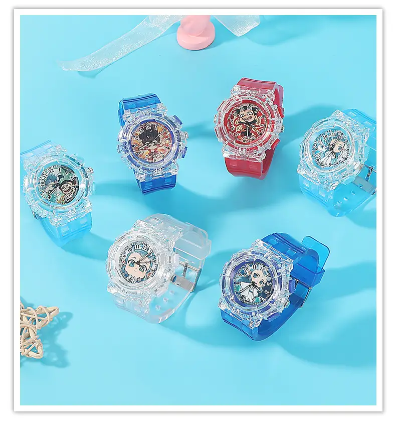 Nezha Cartoon Watch for Kids Blue Crystal Quartz — feature 17