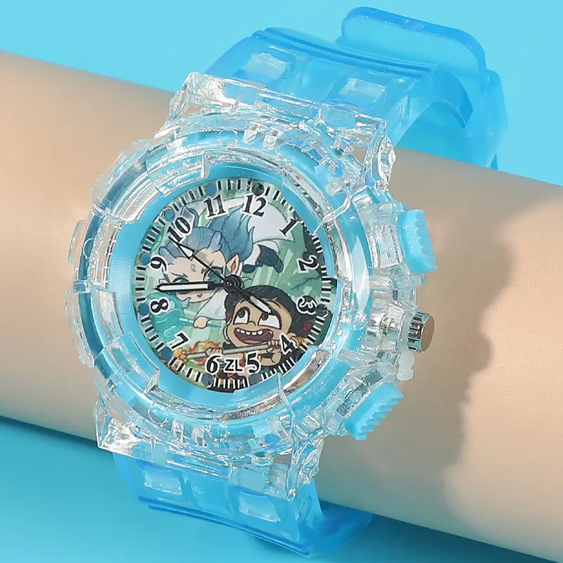 Nezha Cartoon Watch for Kids Blue Crystal Quartz - Image 4