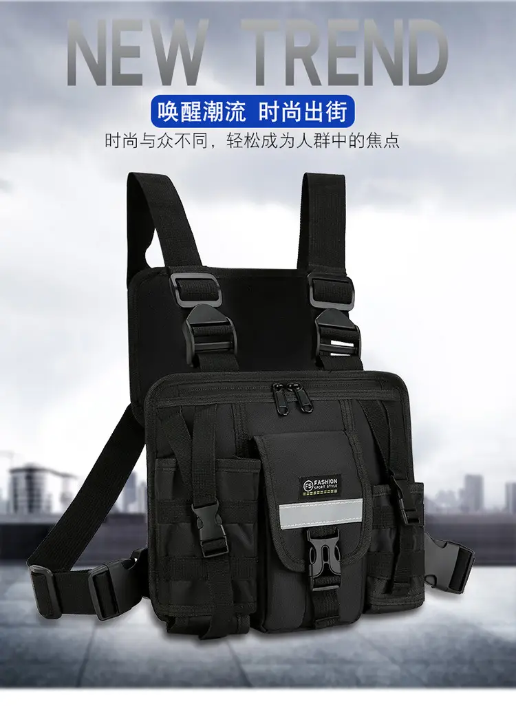 Tactical Multi-Flap Pocket Vest Bag for Men — feature 1