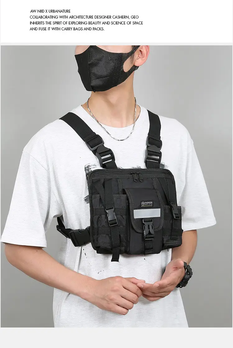 Tactical Multi-Flap Pocket Vest Bag for Men — feature 13