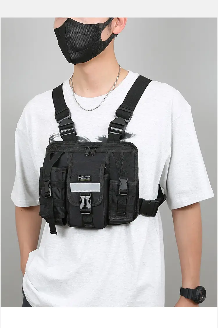 Tactical Multi-Flap Pocket Vest Bag for Men — feature 14