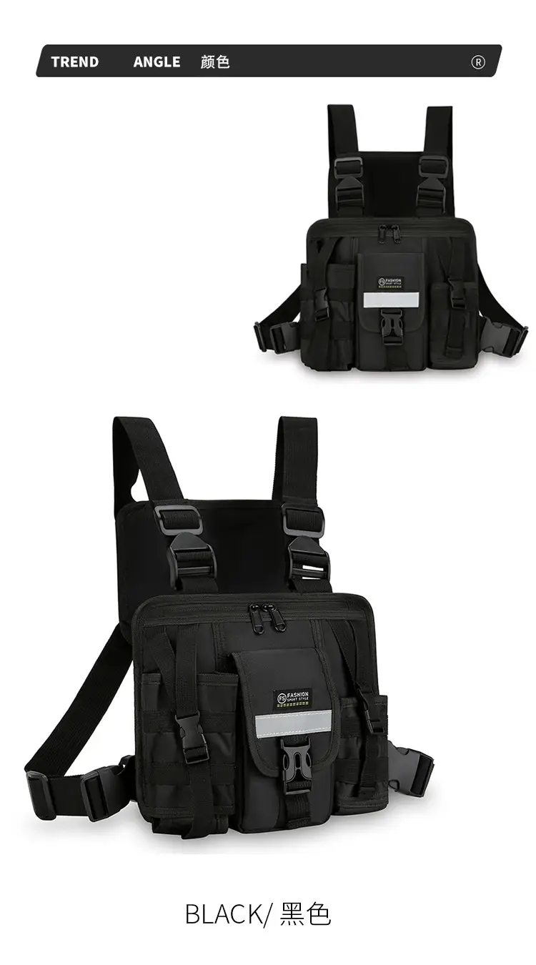 Tactical Multi-Flap Pocket Vest Bag for Men — feature 19