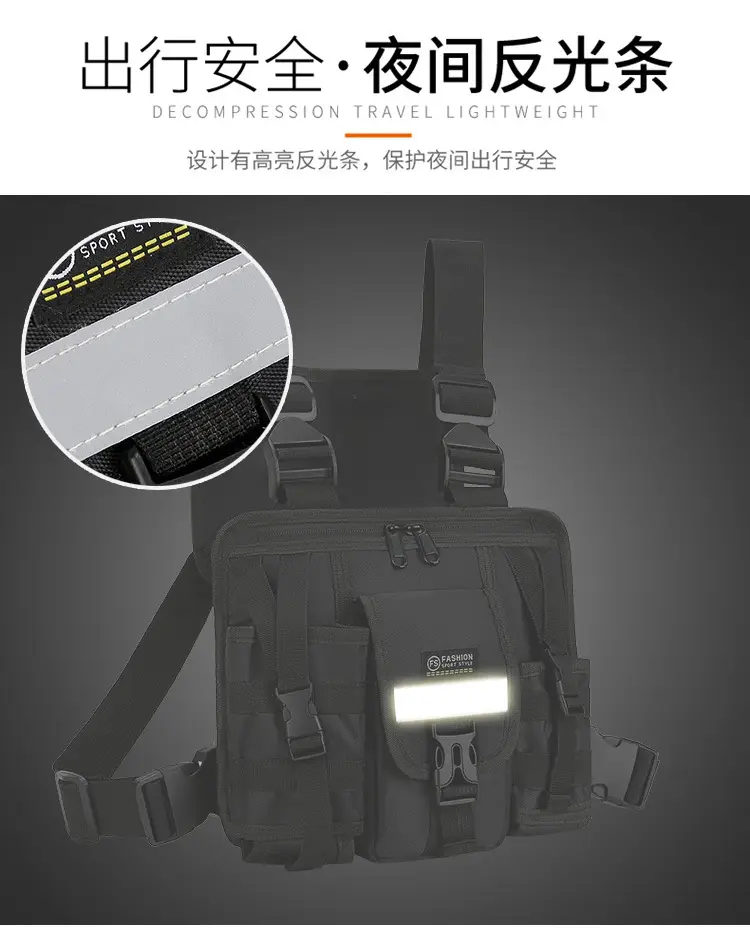 Tactical Multi-Flap Pocket Vest Bag for Men — feature 6