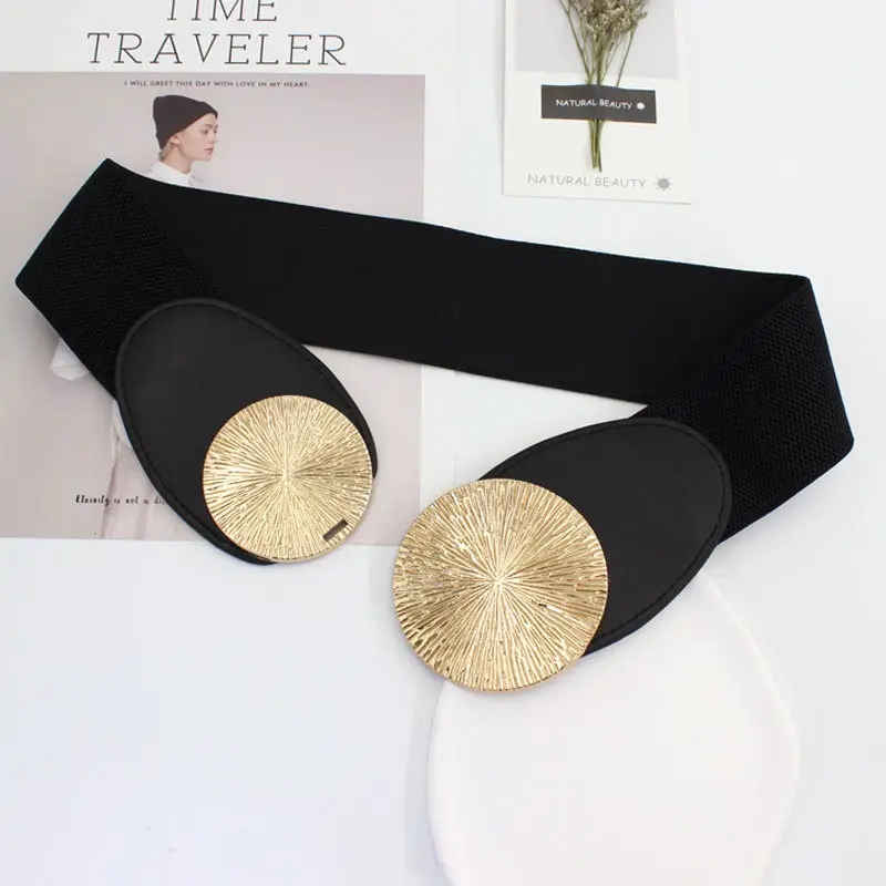 Elastic Waist Belt for Women Brown Sealed Belt - Image 6