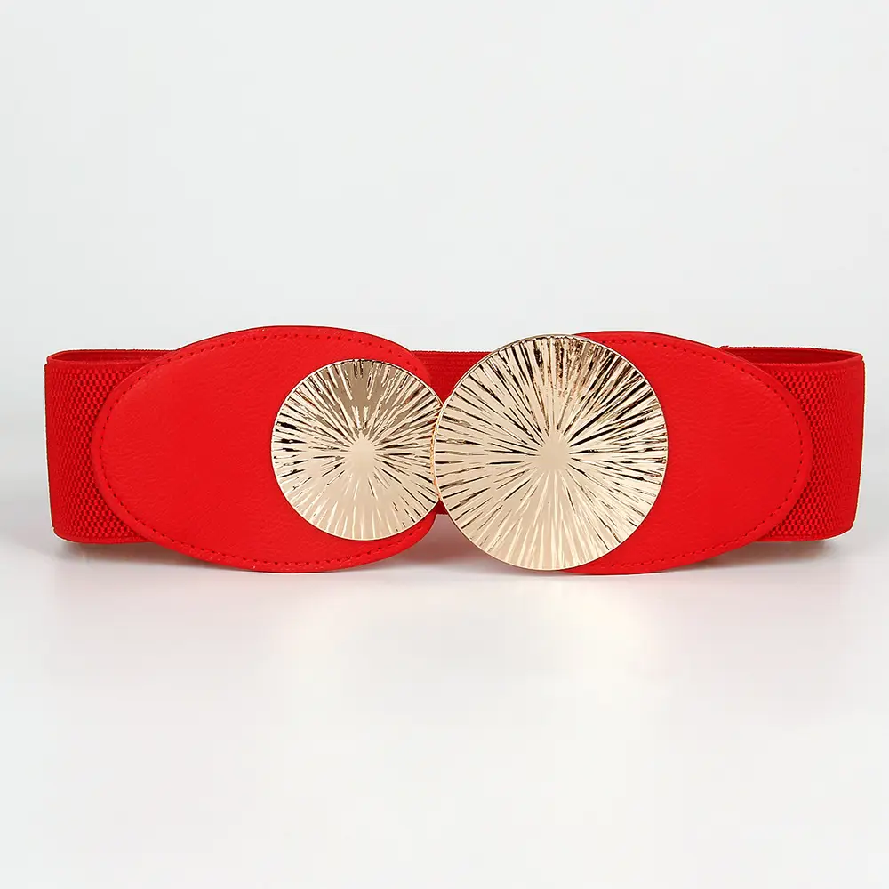 Elastic Waist Belt for Women Brown Sealed Belt - Image 3