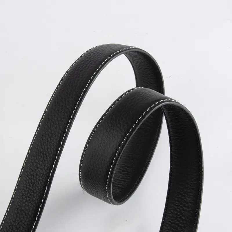 Black Women's Leather Belt with Gold Buckle - Image 13