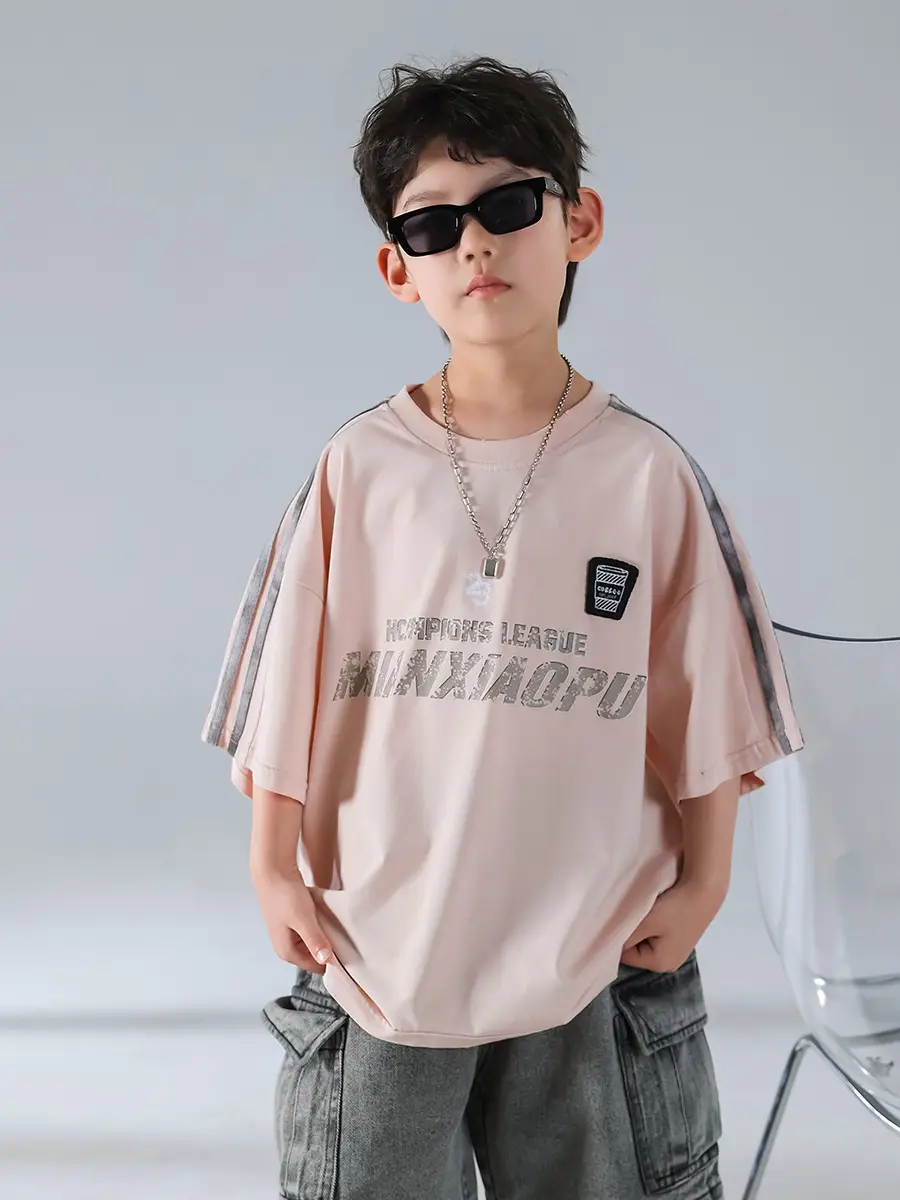 Boys Pink Graphic Short Sleeve T-Shirt Set - Image 2