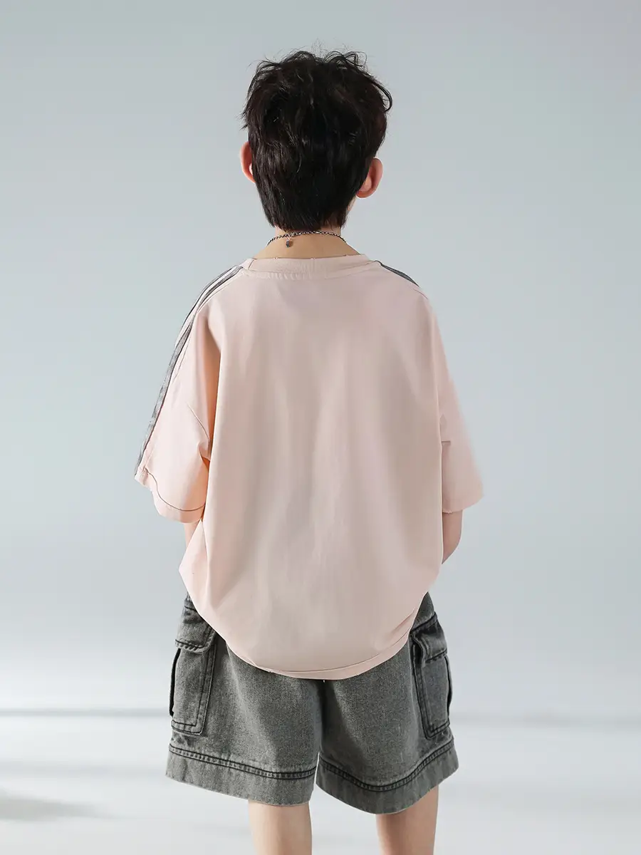 Boys Pink Graphic Short Sleeve T-Shirt Set — feature 17