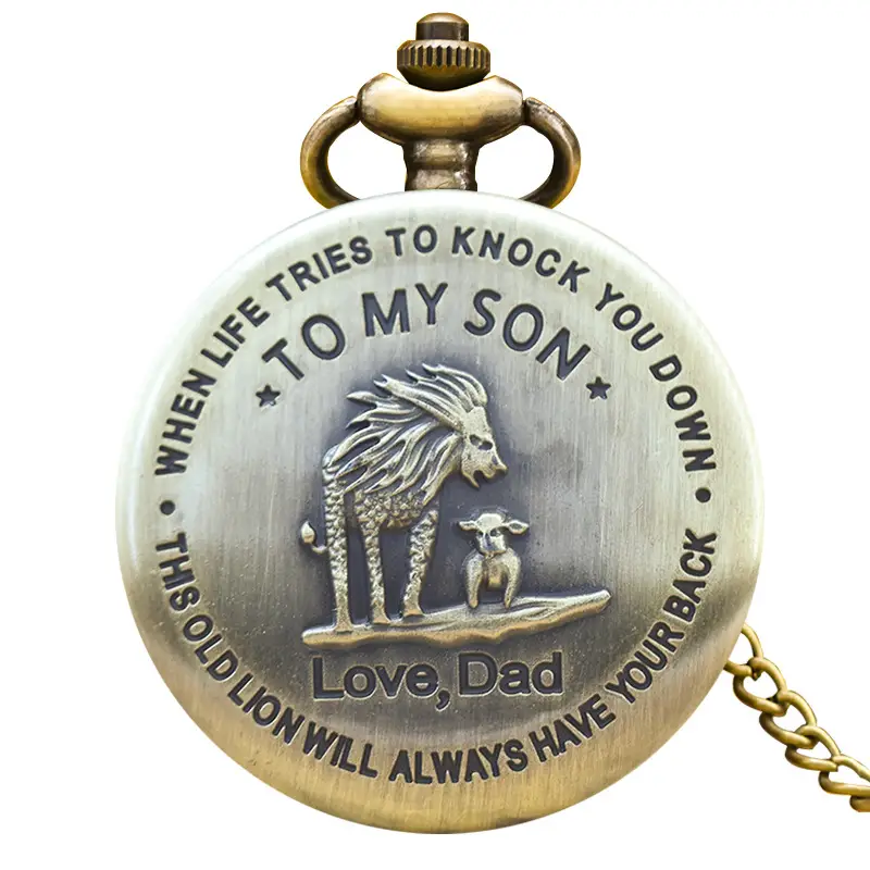 Retro Petal Quartz Pocket Watch Necklace for Men Women - Image 23