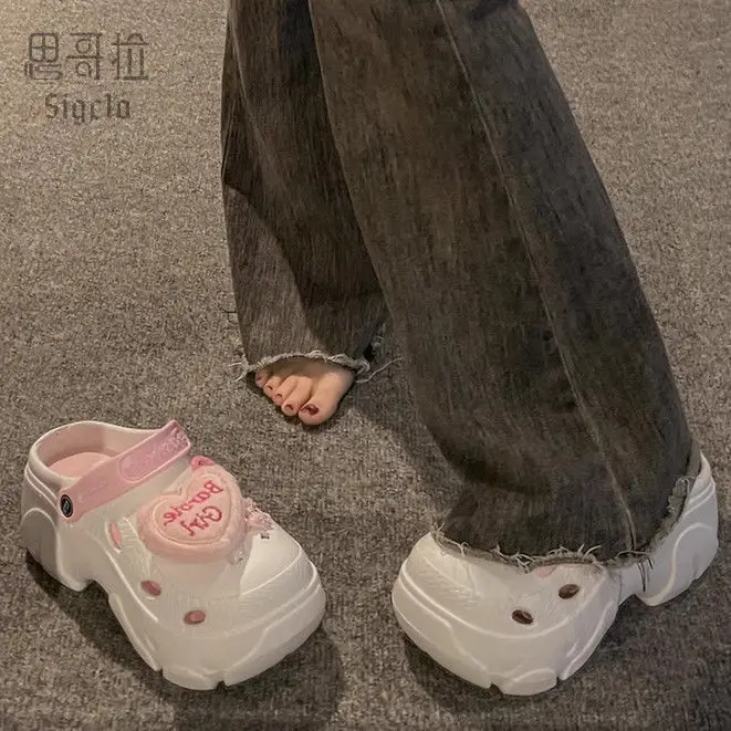 Women Pink Floral Cave Shoes Summer Non-Slip - Image 5