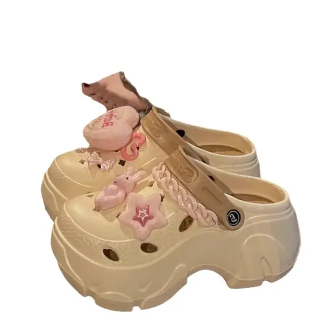 Women Pink Floral Cave Shoes Summer Non-Slip - Image 6