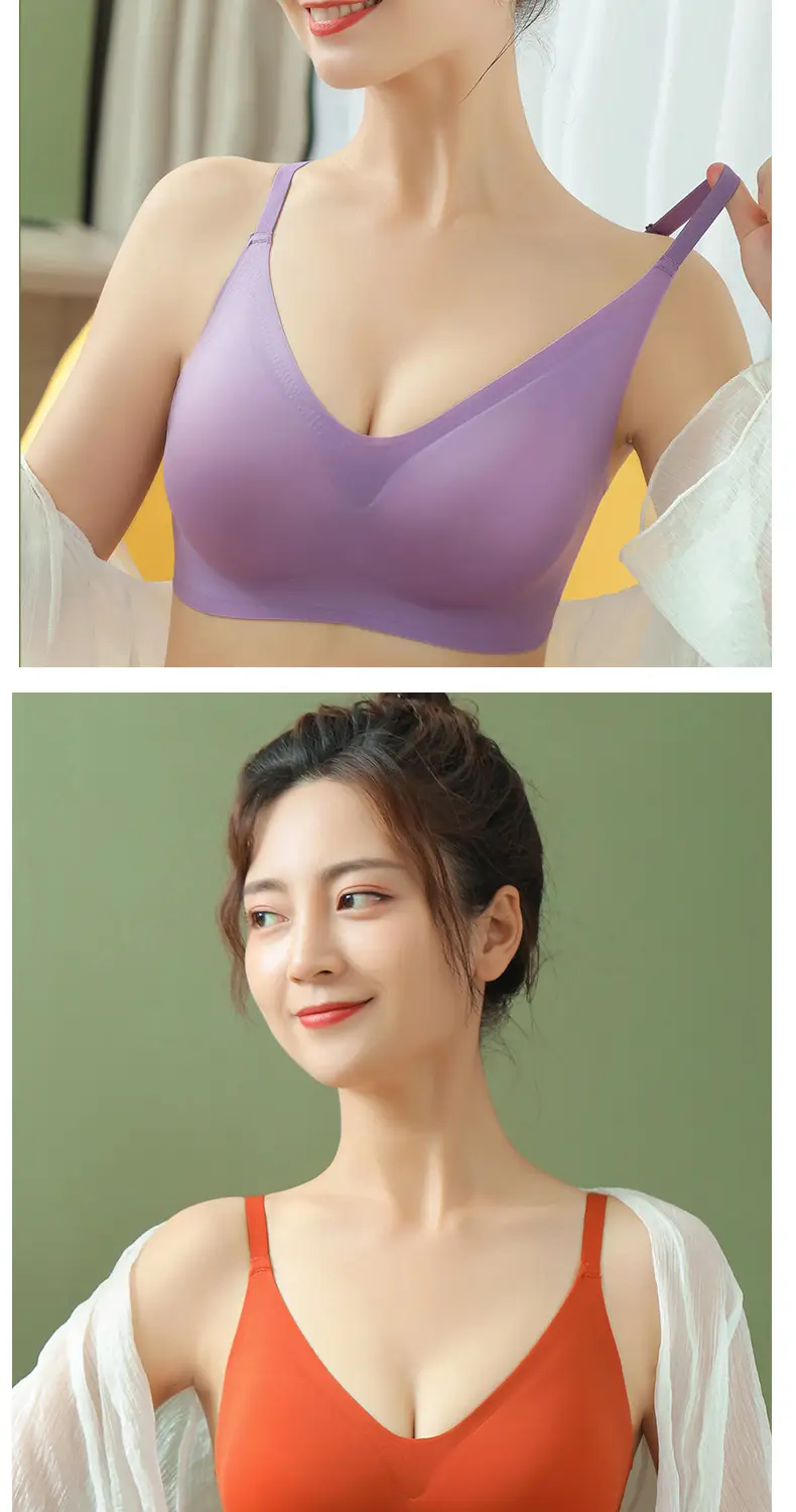 Traceless Underwear Women's Small Chest Push-Up Rimless — feature 17