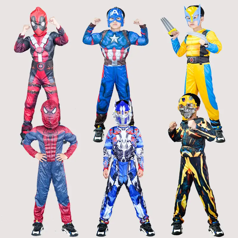 Halloween Optimus Prime Iron Man Captain America Superman Spider-Man Hulk Clothes Kids Costume Costume - Image 31