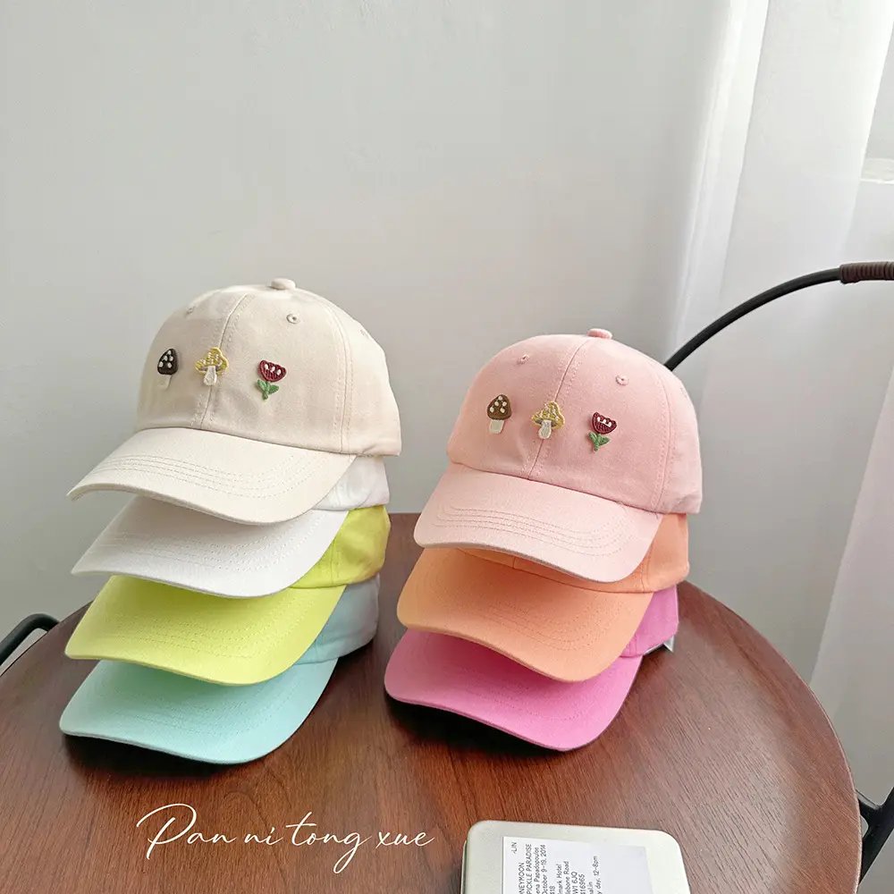 Dopamine Color Baby Cap for Girls Fresh Sweet Sunscreen Hat - Image 7