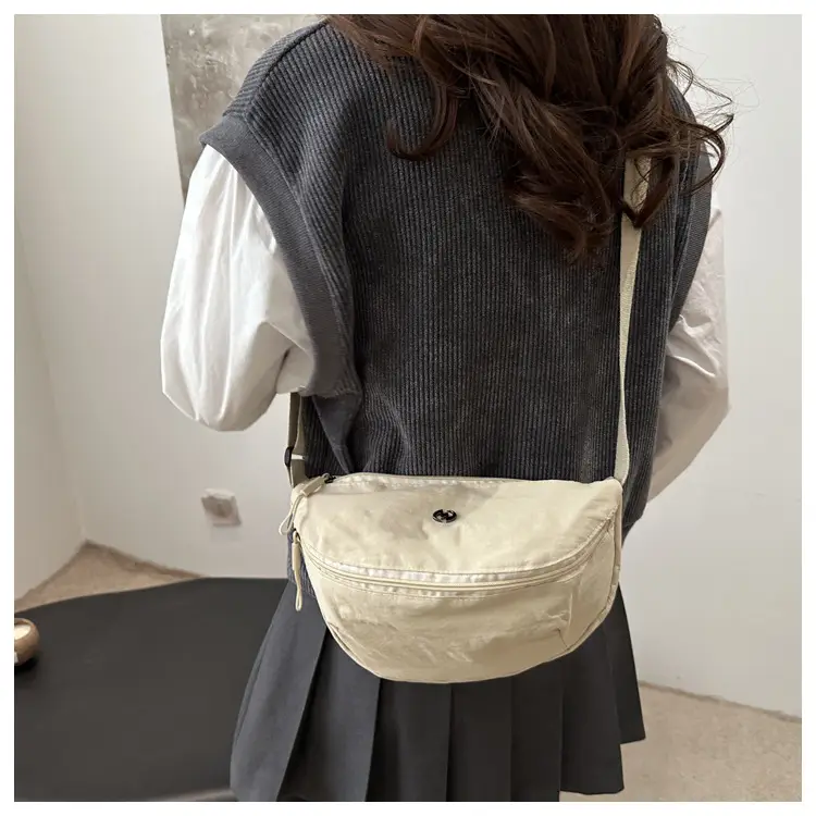 Purple Nylon Shoulder Crossbody Bag for Women — feature 10