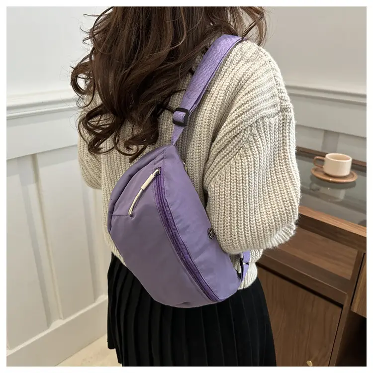 Purple Nylon Shoulder Crossbody Bag for Women — feature 18