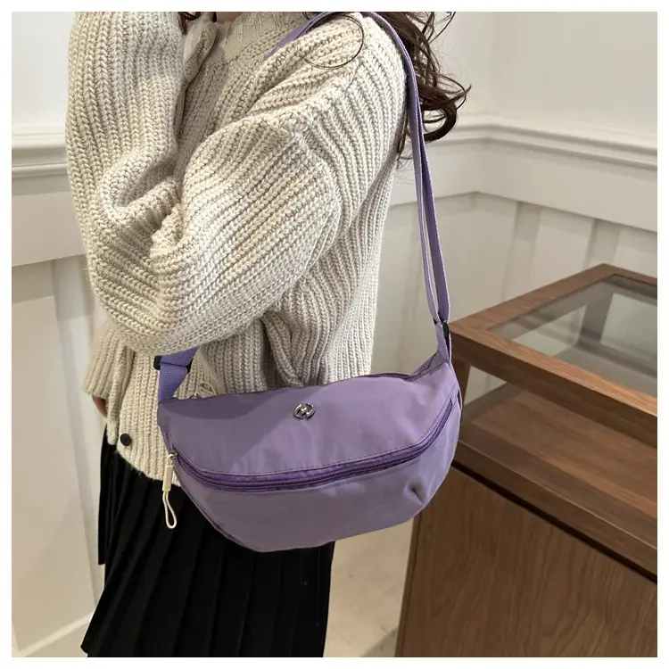 Purple Nylon Shoulder Crossbody Bag for Women — feature 19