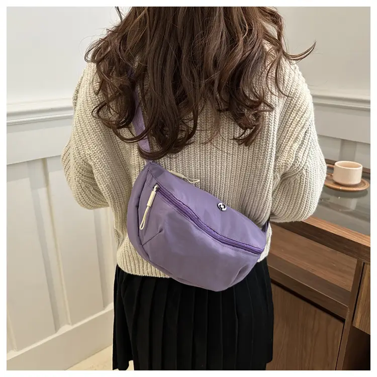 Purple Nylon Shoulder Crossbody Bag for Women — feature 20