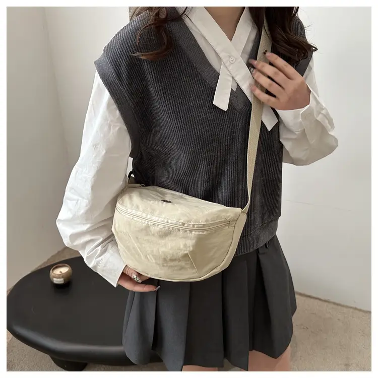 Purple Nylon Shoulder Crossbody Bag for Women — feature 9