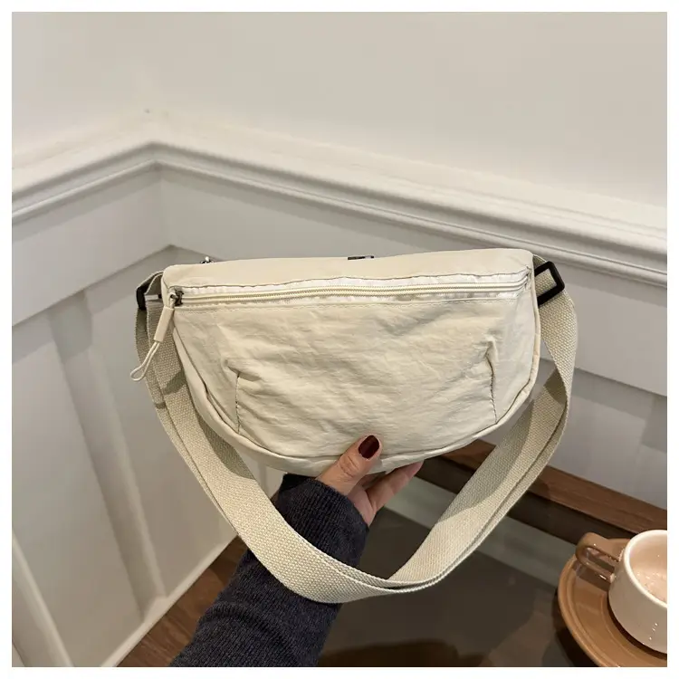 Purple Nylon Shoulder Crossbody Bag for Women - Image 2