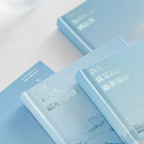Hardcover Diary Book Dark Blue & Pure White Diary Series