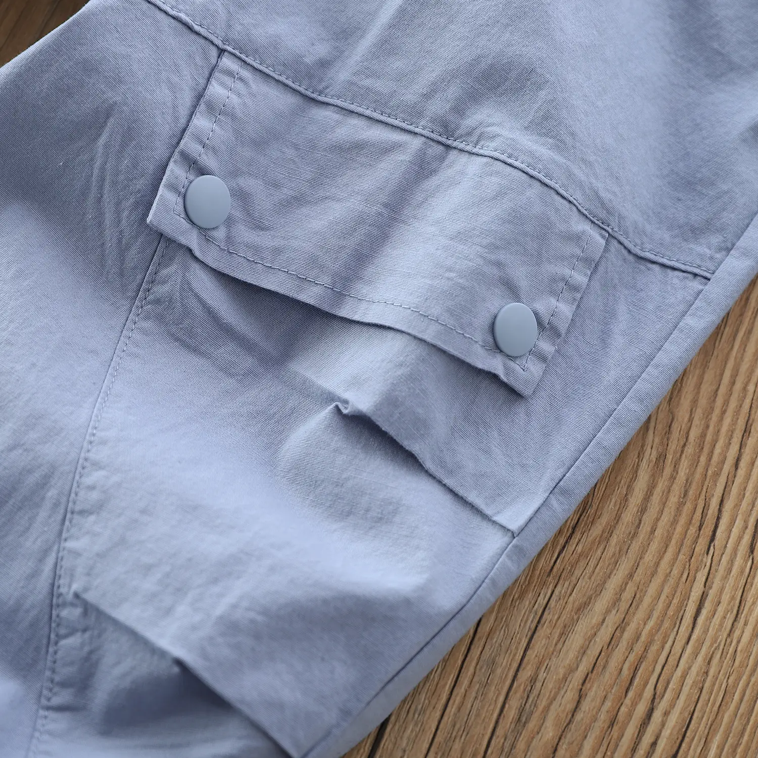 Boys Summer Loose Pants Light Grey Cotton Trousers