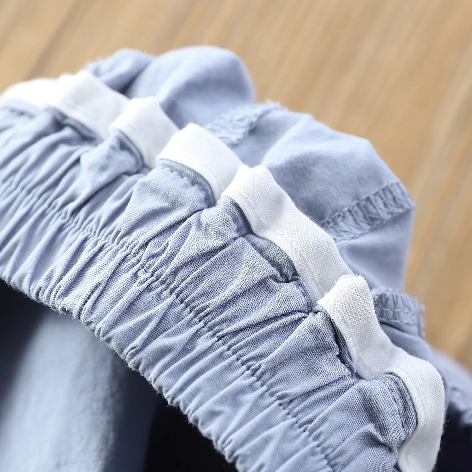 Boys Summer Loose Pants Light Grey Cotton Trousers — feature 10