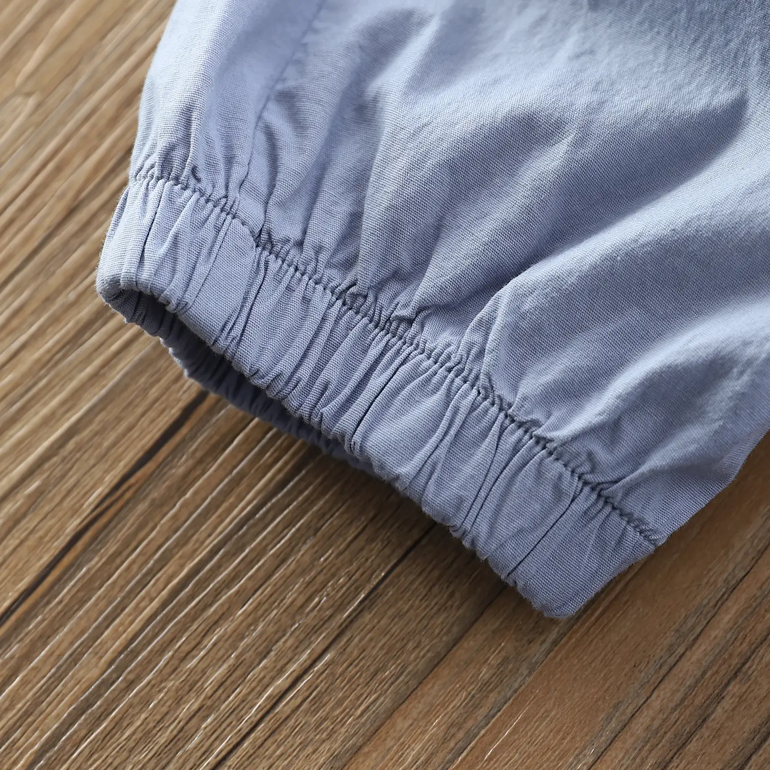 Boys Summer Loose Pants Light Grey Cotton Trousers — feature 11