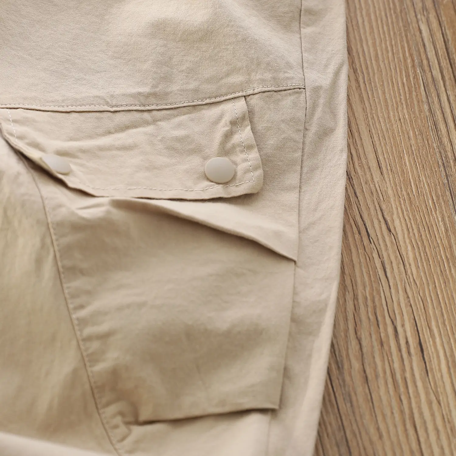 Boys Summer Loose Pants Light Grey Cotton Trousers — feature 8