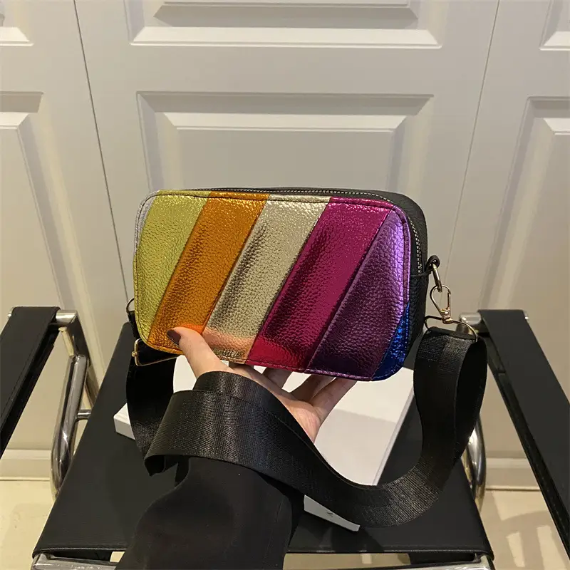 Women's Colorful Rainbow Shoulder Bag 2025 New Arrival - Image 6