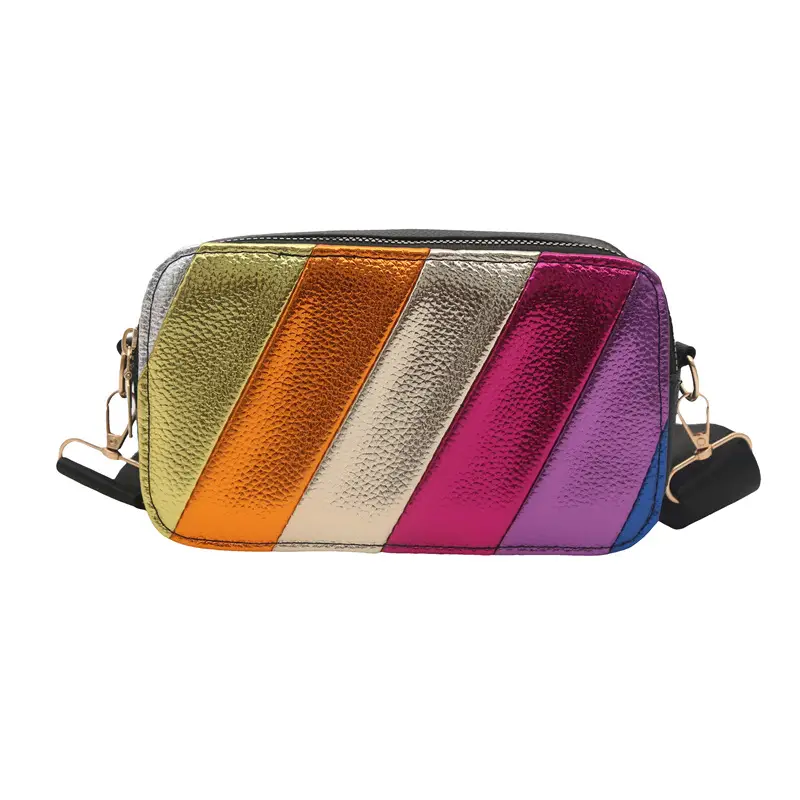 Women's Colorful Rainbow Shoulder Bag 2025 New Arrival - Image 7