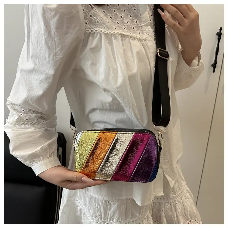 Women's Colorful Rainbow Shoulder Bag 2025 New Arrival — feature 10