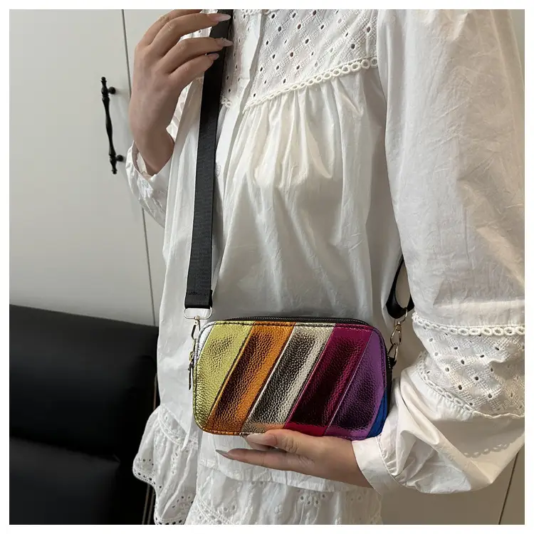 Women's Colorful Rainbow Shoulder Bag 2025 New Arrival — feature 11