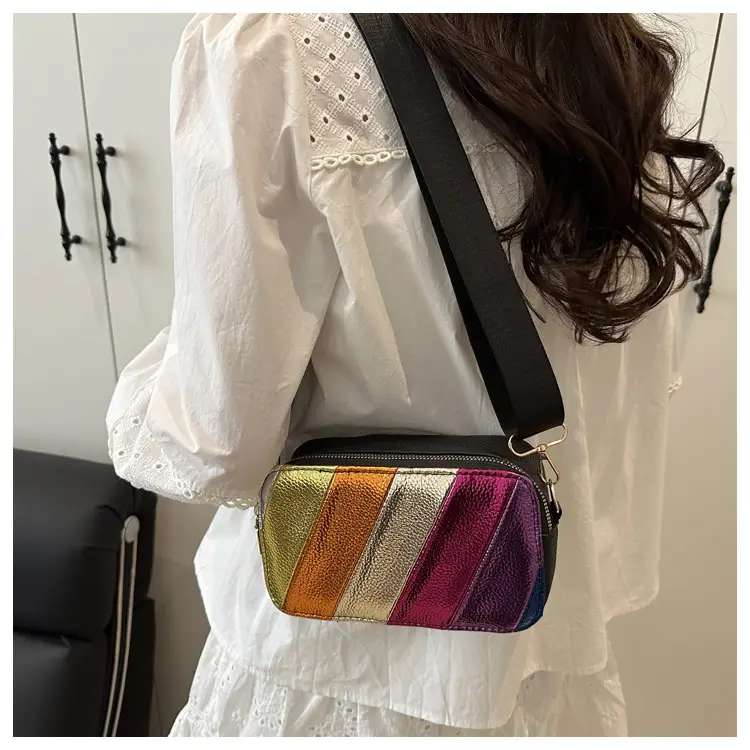 Women's Colorful Rainbow Shoulder Bag 2025 New Arrival — feature 12