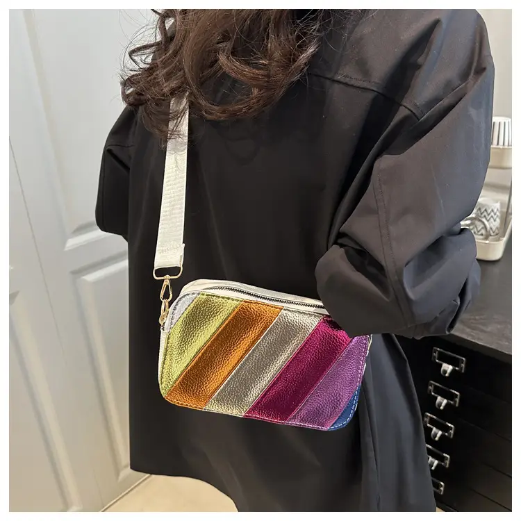 Women's Colorful Rainbow Shoulder Bag 2025 New Arrival — feature 14